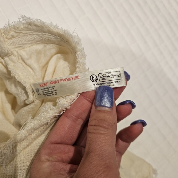 Free People Waterfall Skort Shorts Layered Mid-rise White Linen/Viscose Small - Picture 6 of 8